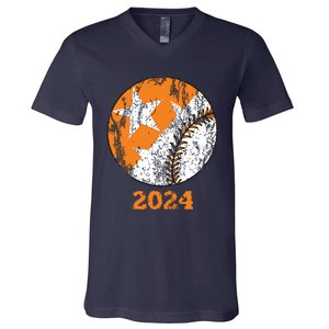 Tennessee Omaha Bound Knoxville Baseball Fan 2024 Champion V-Neck T-Shirt