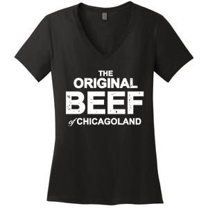 The Original Beef Of Chicagoland Women's V-Neck T-Shirt