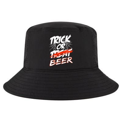 Trick Or Beer Funny Halloween Beer Drinking Cool Comfort Performance Bucket Hat