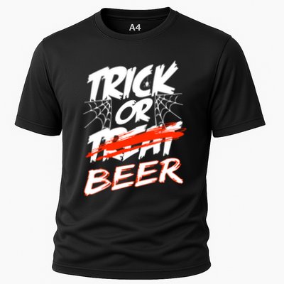 Trick Or Beer Funny Halloween Beer Drinking Performance Shirt
