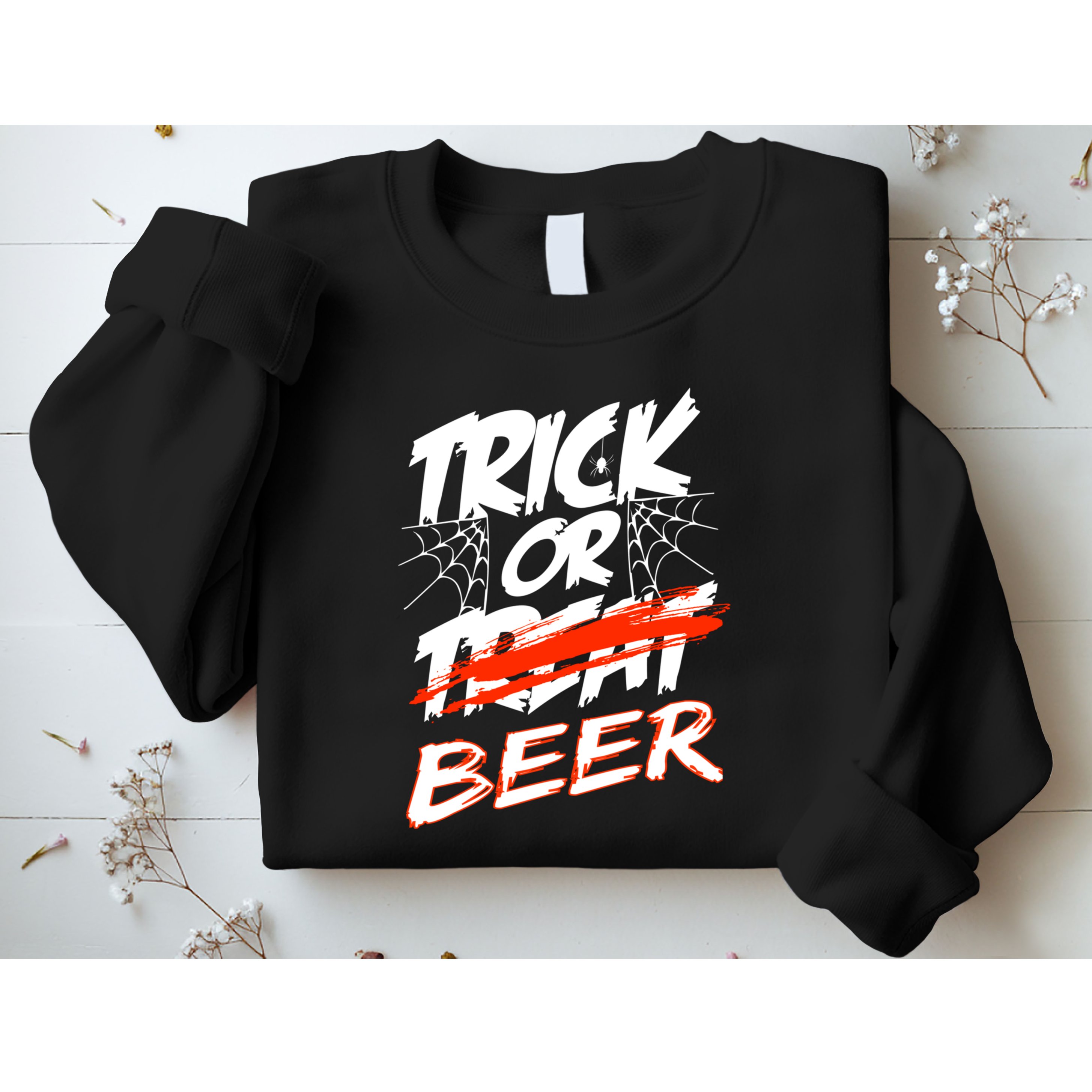 Trick Or Beer Funny Halloween Beer Drinking Sweatshirt