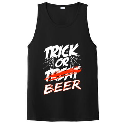 Trick Or Beer Funny Halloween Beer Drinking PosiCharge Competitor Tank