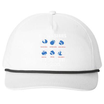 Types of Baseball Pitches Life Choices Pitcher Player Gift Snapback Five-Panel Rope Hat