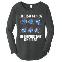 Types of Baseball Pitches Life Choices Pitcher Player Gift Women's Perfect Tri Tunic Long Sleeve Shirt