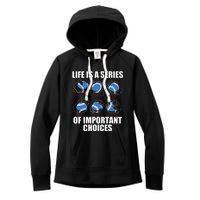 Types of Baseball Pitches Life Choices Pitcher Player Gift Women's Fleece Hoodie