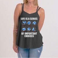 Types of Baseball Pitches Life Choices Pitcher Player Gift Women's Strappy Tank