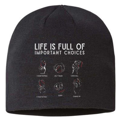 Types of Baseball Pitches Life Choices Pitcher Player Sustainable Beanie