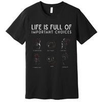 Types of Baseball Pitches Life Choices Pitcher Player Premium T-Shirt