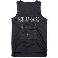 Types of Baseball Pitches Life Choices Pitcher Player Tank Top