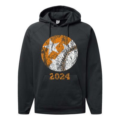 Tennessee Omaha Bound Knoxville Baseball Fan 2024 Performance Fleece Hoodie