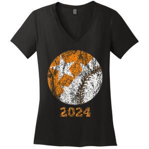 Tennessee Omaha Bound Knoxville Baseball Fan 2024 Women's V-Neck T-Shirt