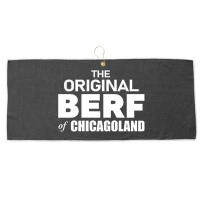 The Original Berf Of Chicagoland Funny Printing Mistake Large Microfiber Waffle Golf Towel