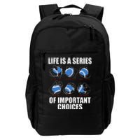 Types of Baseball Pitches Life Choices Pitcher Player Gift  Daily Commute Backpack