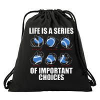 Types of Baseball Pitches Life Choices Pitcher Player Gift  Drawstring Bag