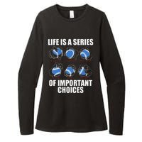 Types of Baseball Pitches Life Choices Pitcher Player Gift  Womens CVC Long Sleeve Shirt