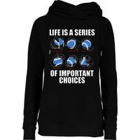 Types of Baseball Pitches Life Choices Pitcher Player Gift  Womens Funnel Neck Pullover Hood