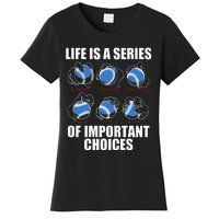 Types of Baseball Pitches Life Choices Pitcher Player Gift  Women's T-Shirt