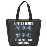 Types of Baseball Pitches Life Choices Pitcher Player Gift  Zip Tote Bag