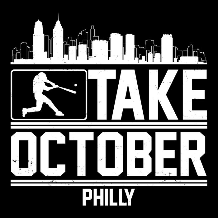 Take October Baseball Fan Philadelphia Skyline USA-Made Doggie Bandana