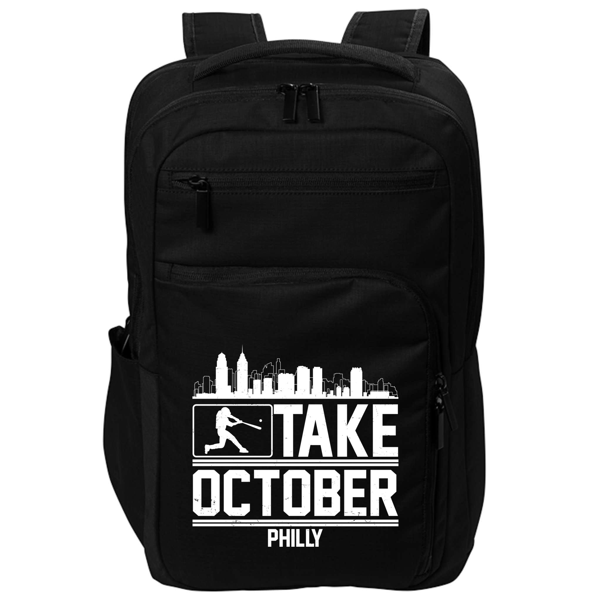 Take October Baseball Fan Philadelphia Skyline Impact Tech Backpack