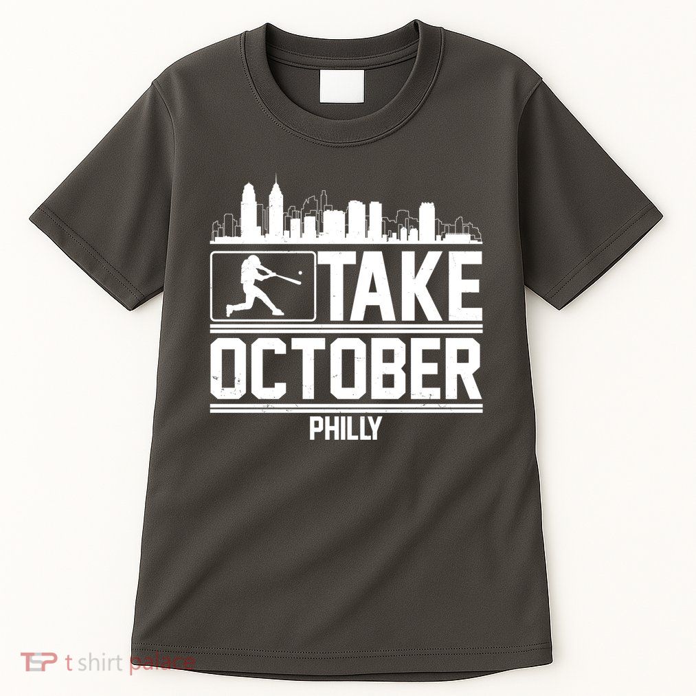 Take October Baseball Fan Philadelphia Skyline Tall T-Shirt
