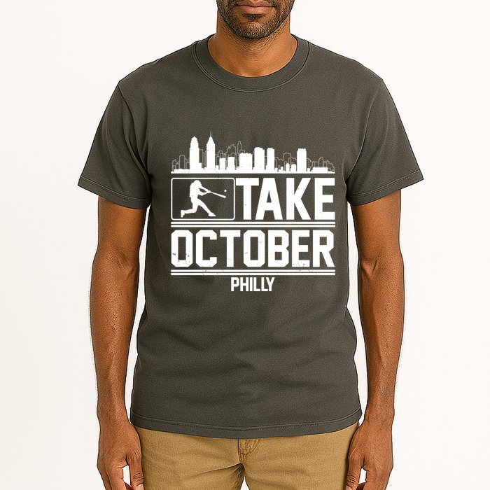 Take October Baseball Fan Philadelphia Skyline Tall T-Shirt
