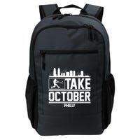 Take October Baseball Fan Philadelphia Skyline Backpack