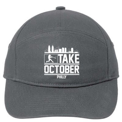 Take October Baseball Fan Philadelphia Skyline 7-Panel Snapback Hat