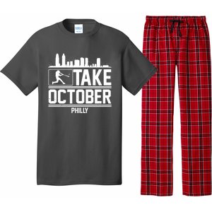 Take October Baseball Fan Philadelphia Skyline Pajama Set