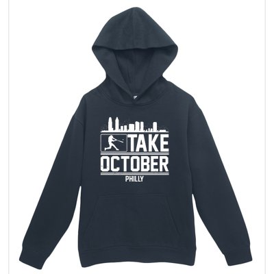 Take October Baseball Fan Philadelphia Skyline Urban Pullover Hoodie