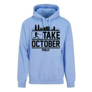 Take October Baseball Fan Philadelphia Skyline Unisex Surf Hoodie