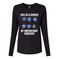 Types of Baseball Pitches Life Choices Pitcher Player Gift Womens Cotton Relaxed Long Sleeve T-Shirt