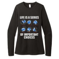 Types of Baseball Pitches Life Choices Pitcher Player Gift Womens CVC Long Sleeve Shirt