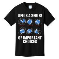 Types of Baseball Pitches Life Choices Pitcher Player Gift Kids T-Shirt