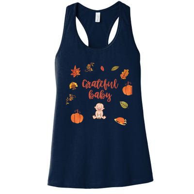 Thanksgiving Onepiece . Baby Thanksgiving . Turkey Day . Thanksgiving Creeper Women's Racerback Tank