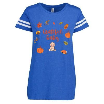 Thanksgiving Onepiece . Baby Thanksgiving . Turkey Day . Thanksgiving Creeper Enza Ladies Jersey Football T-Shirt