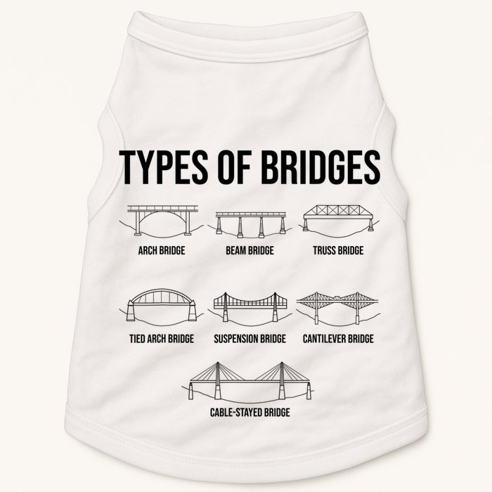 Types Of Bridges, Bridge Engineer Gift Doggie Tank