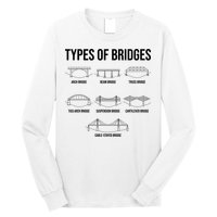 Types Of Bridges, Bridge Engineer Gift Long Sleeve Shirt