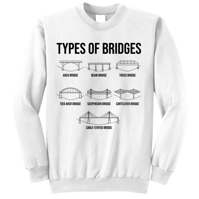 Types Of Bridges, Bridge Engineer Gift Sweatshirt