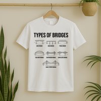 Types Of Bridges, Bridge Engineer Gift T-Shirt