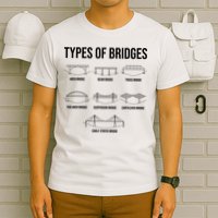 Types Of Bridges, Bridge Engineer Gift T-Shirt