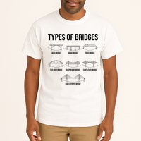 Types Of Bridges, Bridge Engineer Gift Tall T-Shirt