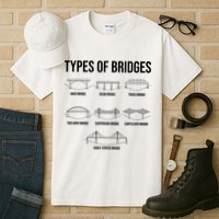 Types Of Bridges, Bridge Engineer Gift Tall T-Shirt
