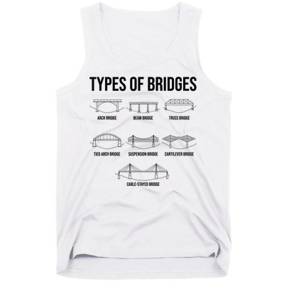 Types Of Bridges, Bridge Engineer Gift Tank Top