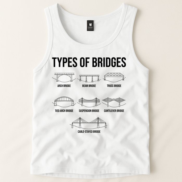 Types Of Bridges, Bridge Engineer Gift Tank Top