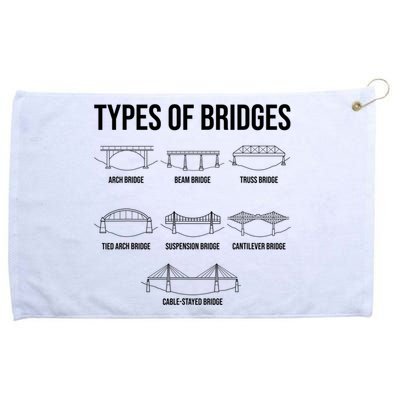 Types Of Bridges, Bridge Engineer Gift Grommeted Golf Towel