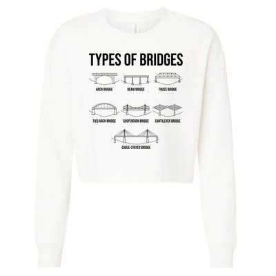 Types Of Bridges, Bridge Engineer Gift Cropped Pullover Crew