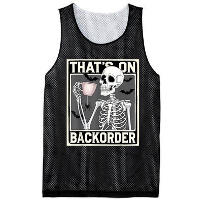 ThatS On Backorder Pharmacy Tech Skeleton ThatS Backorder Mesh Reversible Basketball Jersey Tank