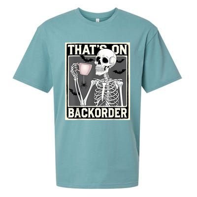 ThatS On Backorder Pharmacy Tech Skeleton ThatS Backorder Sueded Cloud Jersey T-Shirt