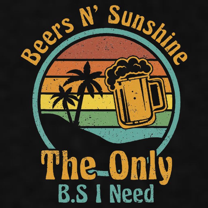 The Only BS I Need Is Beers and Sunshine Drinking Brew Party Ladies PosiCharge Tri-Blend Wicking Tank